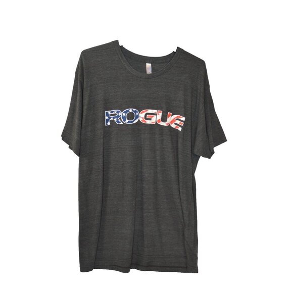 Rogue USA Flag Logo T-Shirt Men's XL Dark Gray Patriotic Workout Tee - Picture 1 of 2